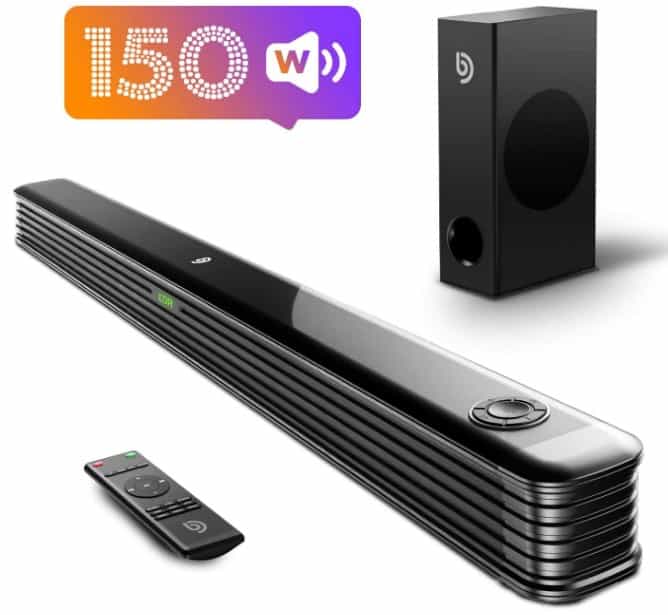 Bomaker Sound Bar with Wireless Subwoofer - Top Rated SoundBar
